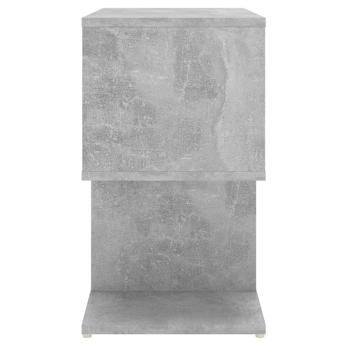 Comodino Grigio Cemento 50x30x51,5 cm in Legno Multistrato 806372