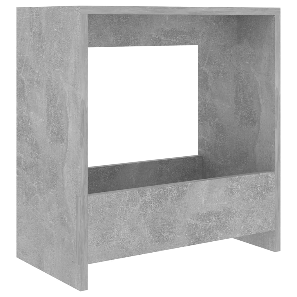 Tavolino Grigio Cemento 50x26x50 cm in Legno Multistrato 806691