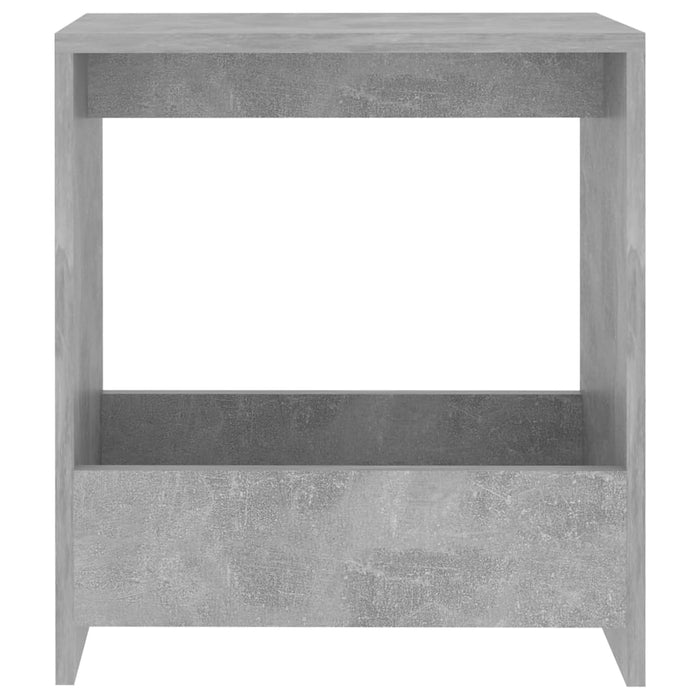 Tavolino Grigio Cemento 50x26x50 cm in Legno Multistrato 806691