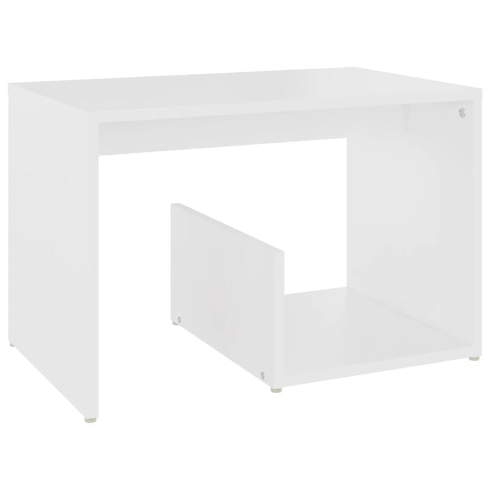 Tavolino-Tavolino da soggiorno-Tavolino da Salotto Bianco 59x36x38 cm in Legno Multistrato