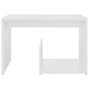 Tavolino Bianco 59x36x38 cm in Legno Multistrato 806696