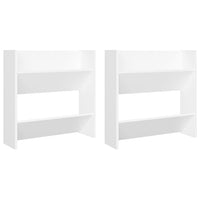 Scarpiere a Muro Bianche 60x18x60 cm in Legno Multistrato 806715