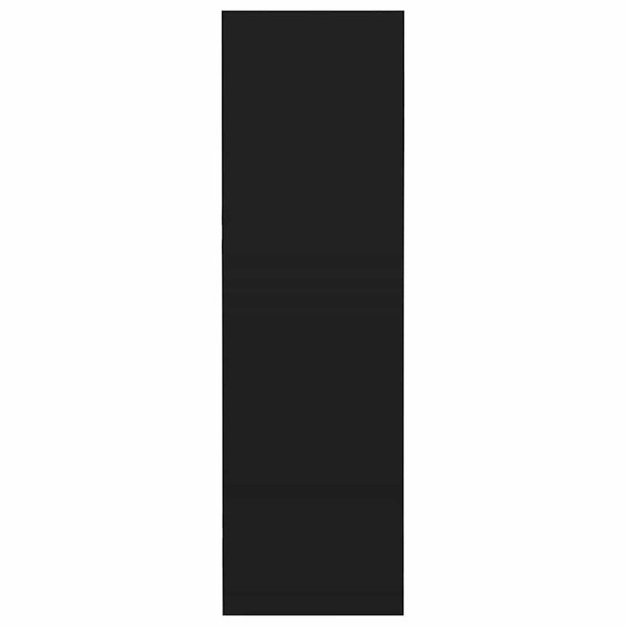 Scarpiera a Muro Nera 60x18x60 cm in Legno Multistrato 806717