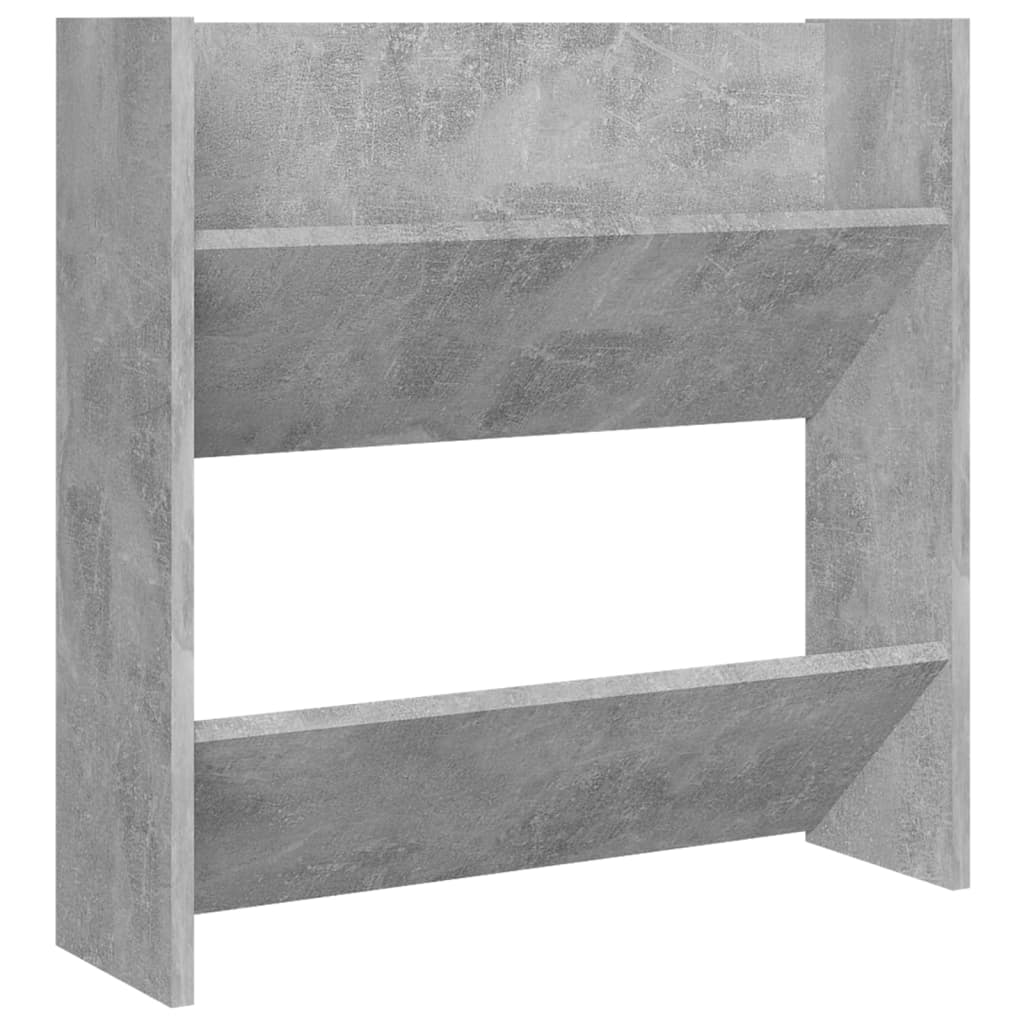 Scarpiera a Muro Grigio Cemento 60x18x60 cm in Truciolato cod mxl 44054