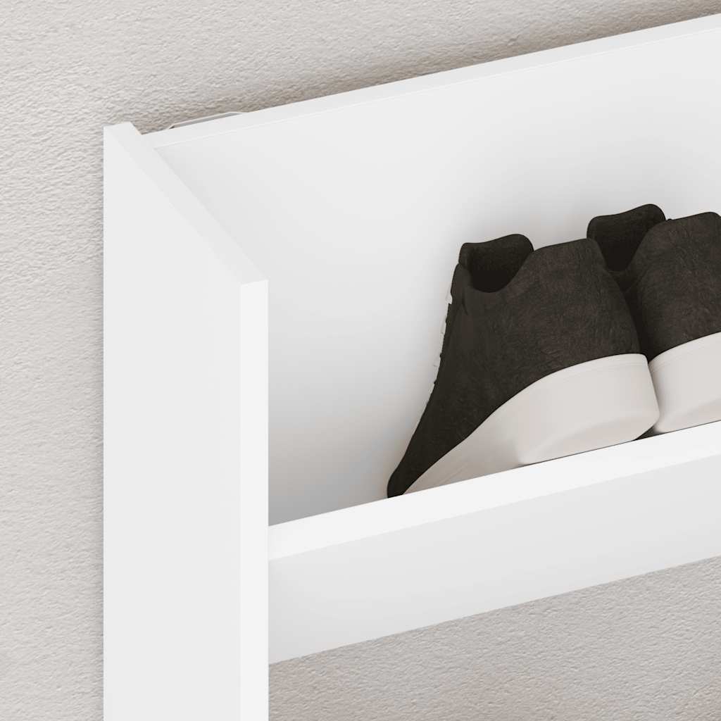 Scarpiera a Muro Bianca 80x18x60 cm in Truciolato cod mxl 42828