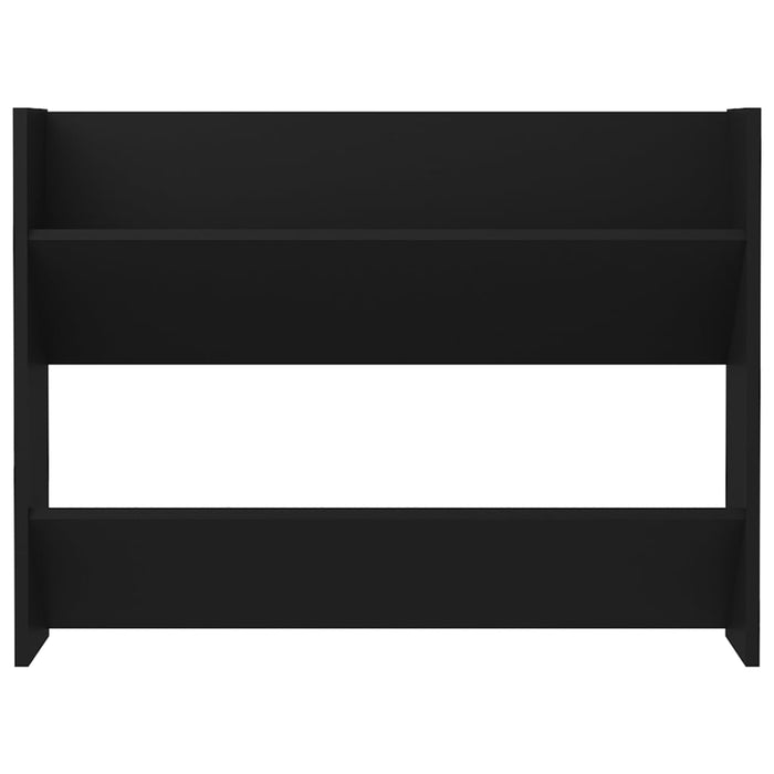 Scarpiera a Muro Nera 80x18x60 cm in Legno Multistrato 806743