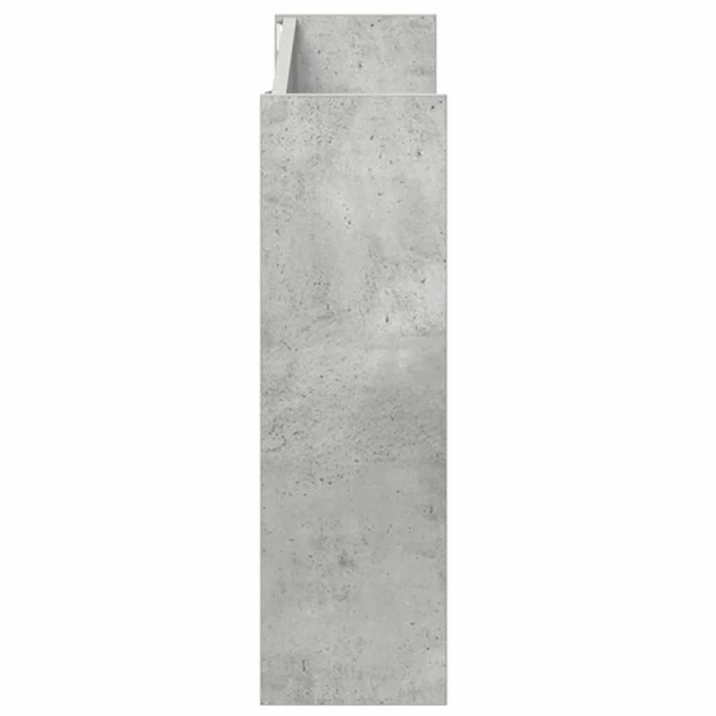 Scarpiere a Muro 2 pz Grigio Cemento 80x18x60 cm in Truciolato