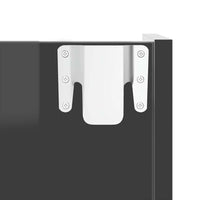 Scarpiere a Muro 2pz Grigio Lucido 80x18x60cm Legno Multistrato 806758