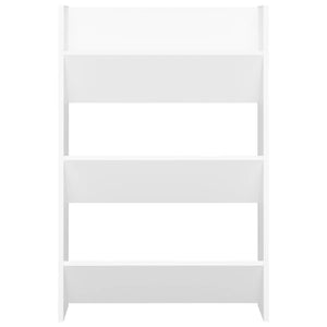 Scarpiera a Muro Bianca 60x18x90 cm in Legno Multistrato 806759