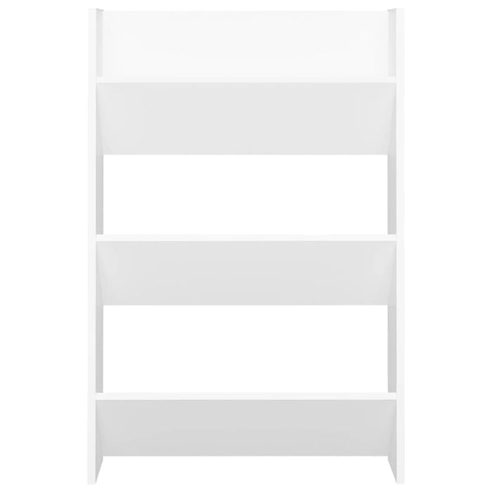 Scarpiera a Muro Bianca 60x18x90 cm in Legno Multistrato 806759