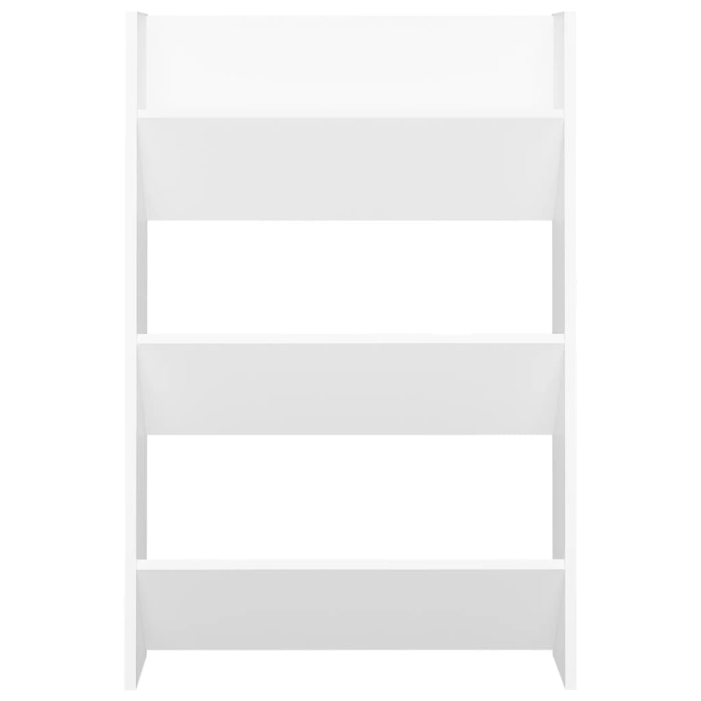 Scarpiera a Muro Bianca 60x18x90 cm in Legno Multistrato