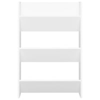 Scarpiera a Muro Bianca 60x18x90 cm in Legno Multistrato