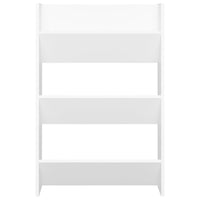 Scarpiere a Muro 2pz Bianche 60x18x90 cm in Legno Multistrato 806760