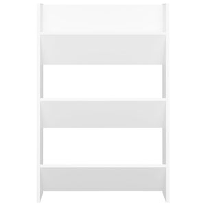 Scarpiere a Muro 2pz Bianche 60x18x90 cm in Legno Multistrato 806760