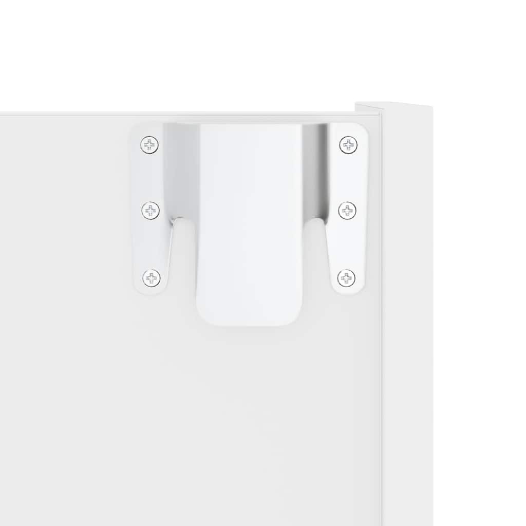 Scarpiere a Muro 2pz Bianche 60x18x90 cm in Legno Multistrato 806760