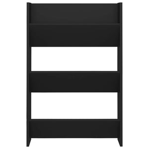 Scarpiere a Muro 2 pz Nere 60x18x90 cm in Legno Multistrato 806762