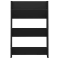 Scarpiere a Muro 2 pz Nere 60x18x90 cm in Legno Multistrato 806762