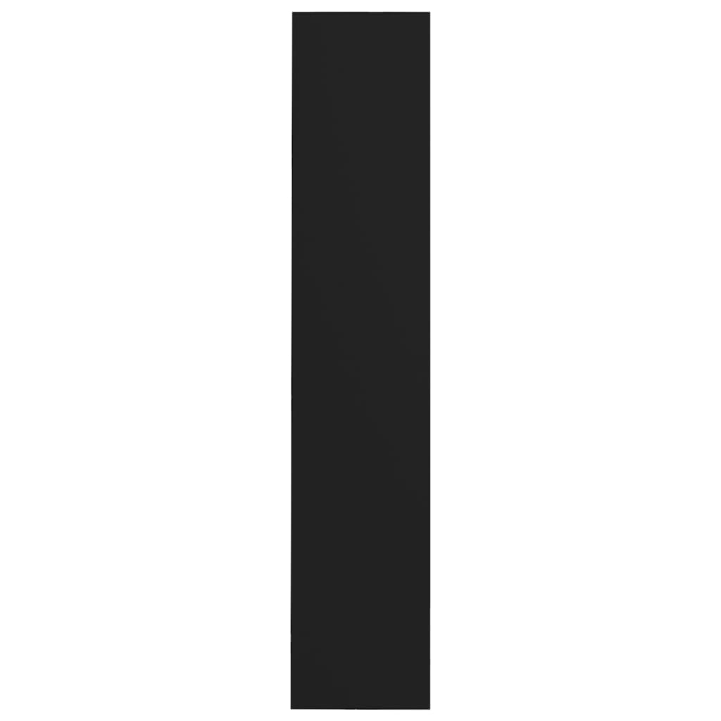 Scarpiere a Muro 2 pz Nere 60x18x90 cm in Legno Multistrato 806762