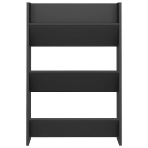 Scarpiere a Muro 2 pz Grigie 60x18x90 cm in Legno Multistrato 806764