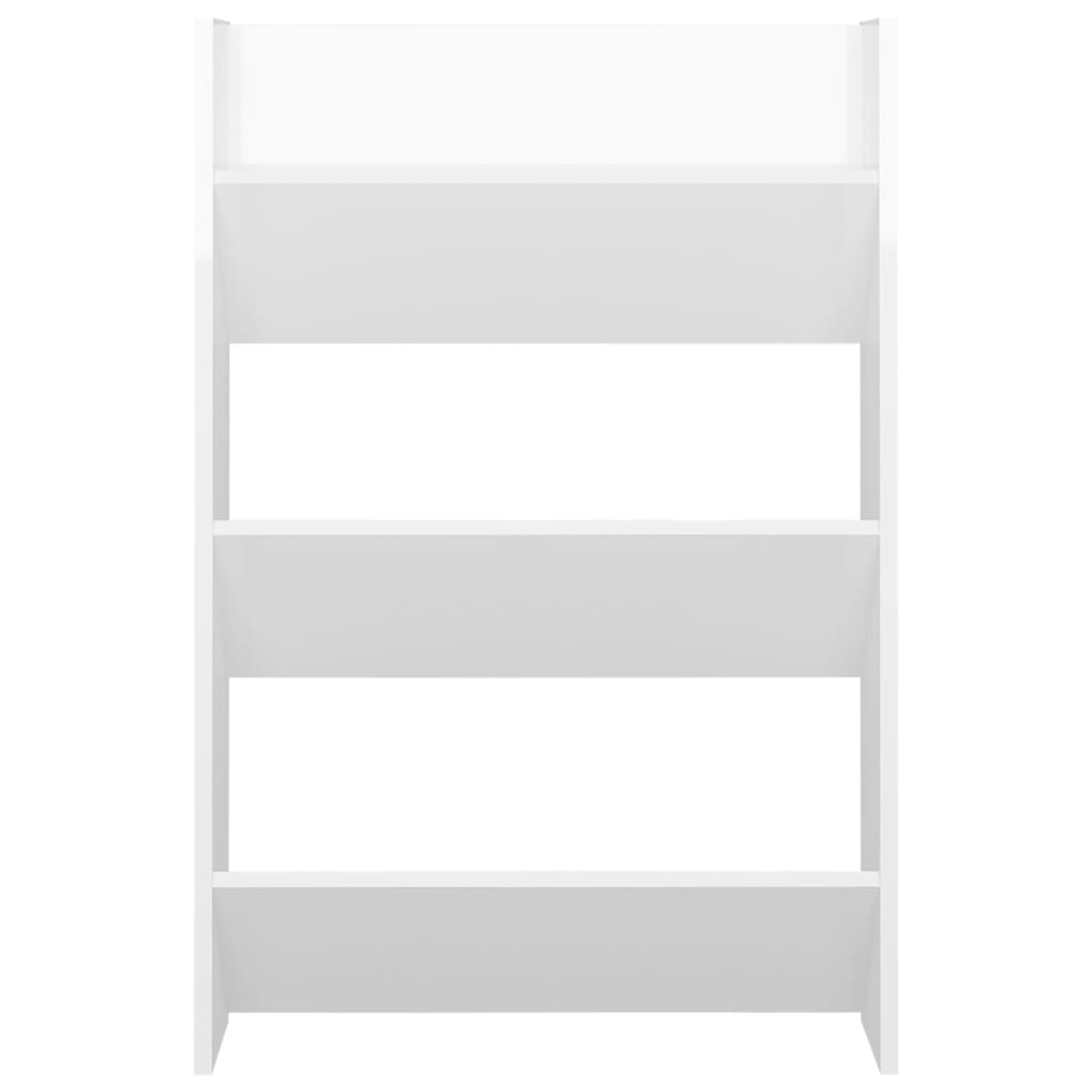 Scarpiere a Muro Bianco Lucido 2 pz 60x18x90 cm in Truciolato cod mxl 40596