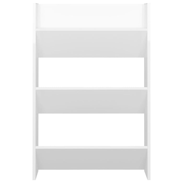 Scarpiere a Muro Bianco Lucido 2 pz 60x18x90 cm in Truciolato cod mxl 40596