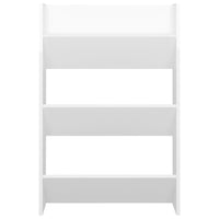 Scarpiere a Muro 2pz Bianco Lucido 60x18x90cm Legno Multistrato 806772