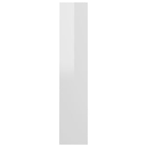 Scarpiere a Muro 2pz Bianco Lucido 60x18x90cm Legno Multistrato 806772