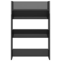 Scarpiera a Muro Grigio Lucido 60x18x90 cm in Legno Multistrato 806775