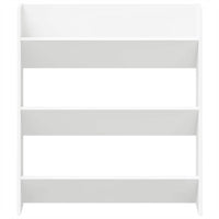 Scarpiera a Muro Bianco 80x18x90 cm in Truciolato