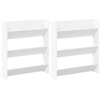 Scarpiere a Muro 2 pz Bianco 80x18x90 cm in Truciolato cod mxl 45494