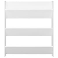 Scarpiere a Muro 2pz Bianche 80x18x90 cm in Legno Multistrato 806778