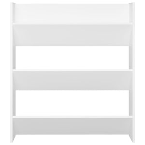 Scarpiere a Muro 2pz Bianche 80x18x90 cm in Legno Multistrato 806778