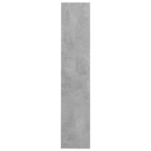 Scarpiera a Muro Grigio Cemento 80x18x90cm in Legno Multistrato 806785