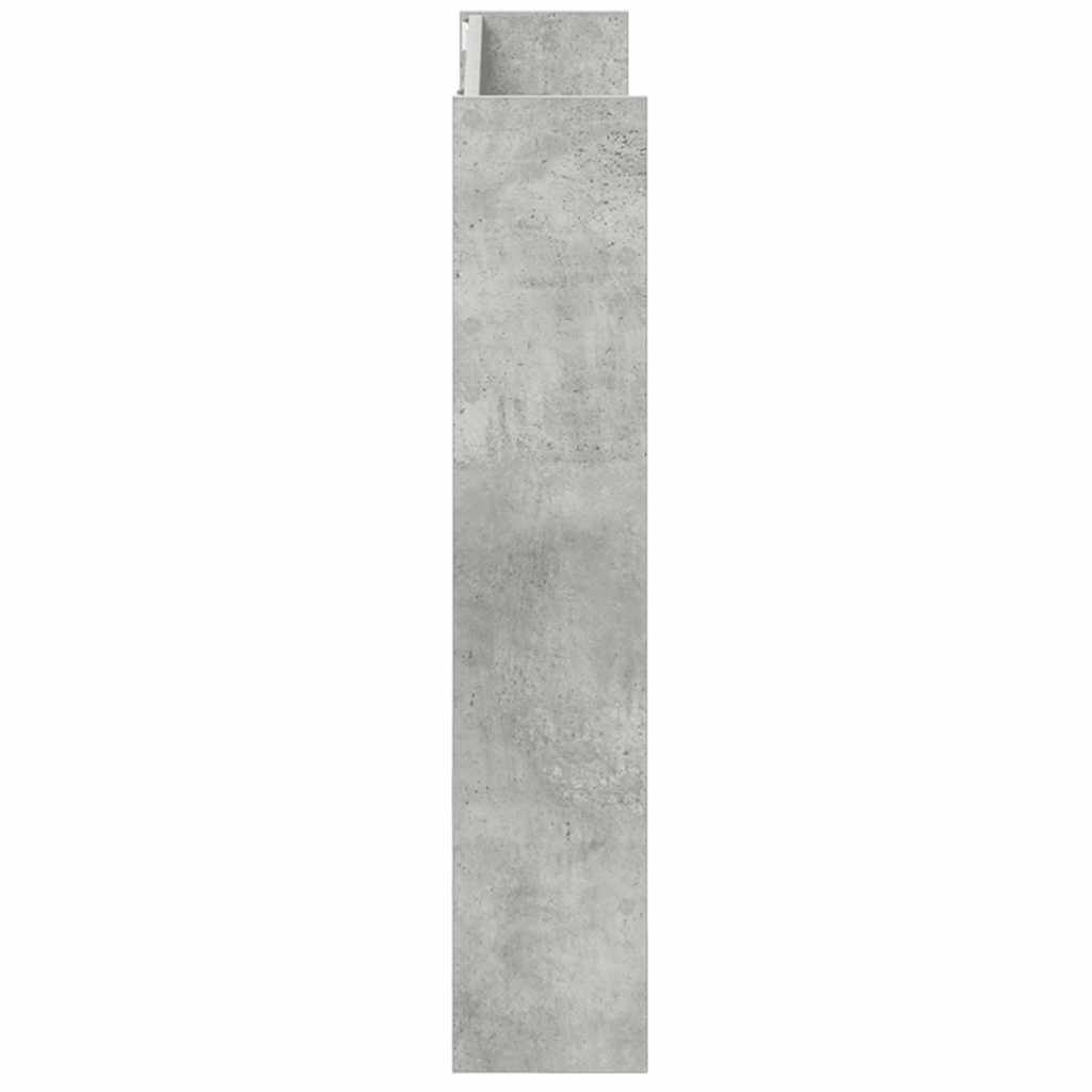Scarpiera a Muro Grigio Cemento 80x18x90cm in Legno Multistrato 806785
