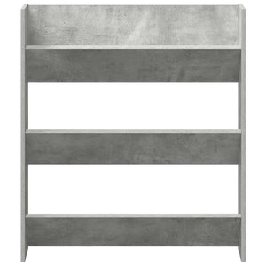 Scarpiere Muro 2pz Grigio Cemento 80x18x90cm Legno Multistrato