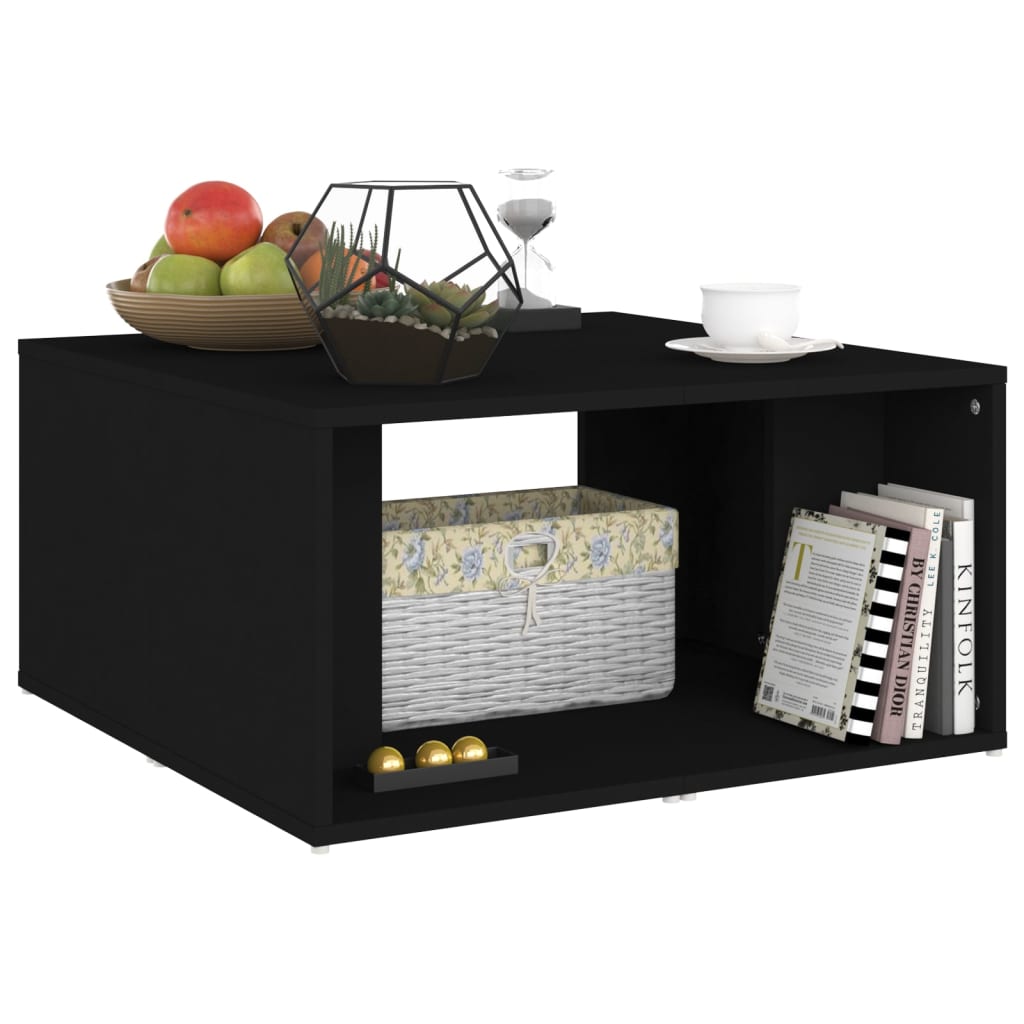 Tavolini da Salotto 4 pz Neri 33x33x33cm in Truciolato cod mxl 23786