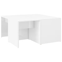 Tavolini da Salotto 4 pz Bianco Lucido 33x33x33cm in Truciolato