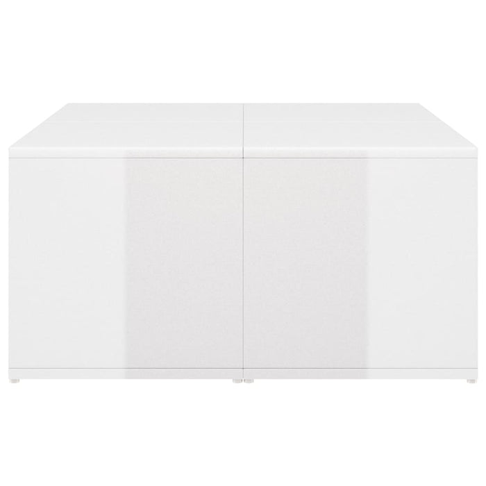 Tavolini da Salotto 4 pz Bianco Lucido 33x33x33cm in Truciolato