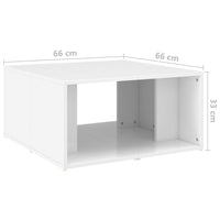 Tavolini da Salotto 4 pz Bianco Lucido 33x33x33cm in Truciolato