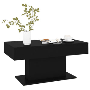 Tavolino da Salotto Nero 96x50x45 cm in Legno Multistrato 806832
