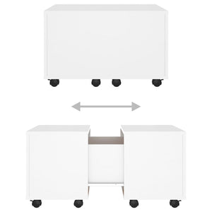 Tavolino da Salotto Bianco 60x60x38 cm in Truciolato cod mxl 10416