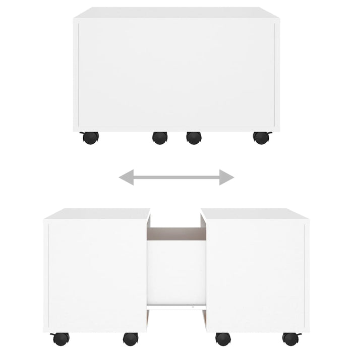 Tavolino da Salotto Bianco 60x60x38 cm in Truciolato cod mxl 10416