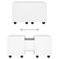 Tavolino da Salotto Bianco 60x60x38 cm in Legno Multistrato 806858