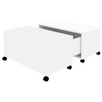 Tavolino da Salotto Bianco 75x75x38 cm in Legno Multistrato 806867