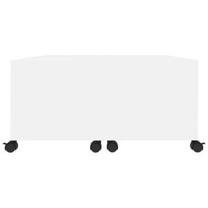 Tavolino da Salotto Bianco 75x75x38 cm in Legno Multistrato 806867