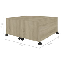 Tavolino da Salotto Rovere Sonoma 75x75x38 cm Legno Multistrato 806870
