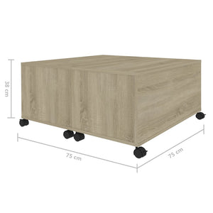 Tavolino da Salotto Rovere Sonoma 75x75x38 cm Legno Multistrato 806870