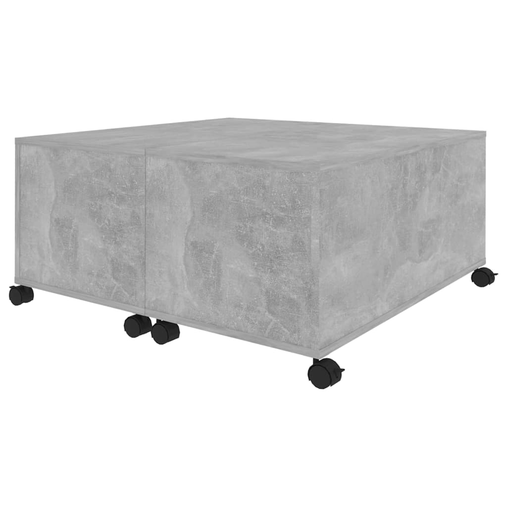 Tavolino da CaffÃ¨ Grigio Cemento 75x75x38 cm in Truciolato cod mxl 60432