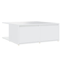 Tavolino da Salotto Bianco 80x80x31 cm in Legno Multistrato 806876