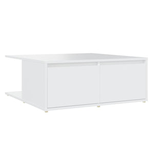 Tavolino da Salotto Bianco 80x80x31 cm in Legno Multistrato 806876
